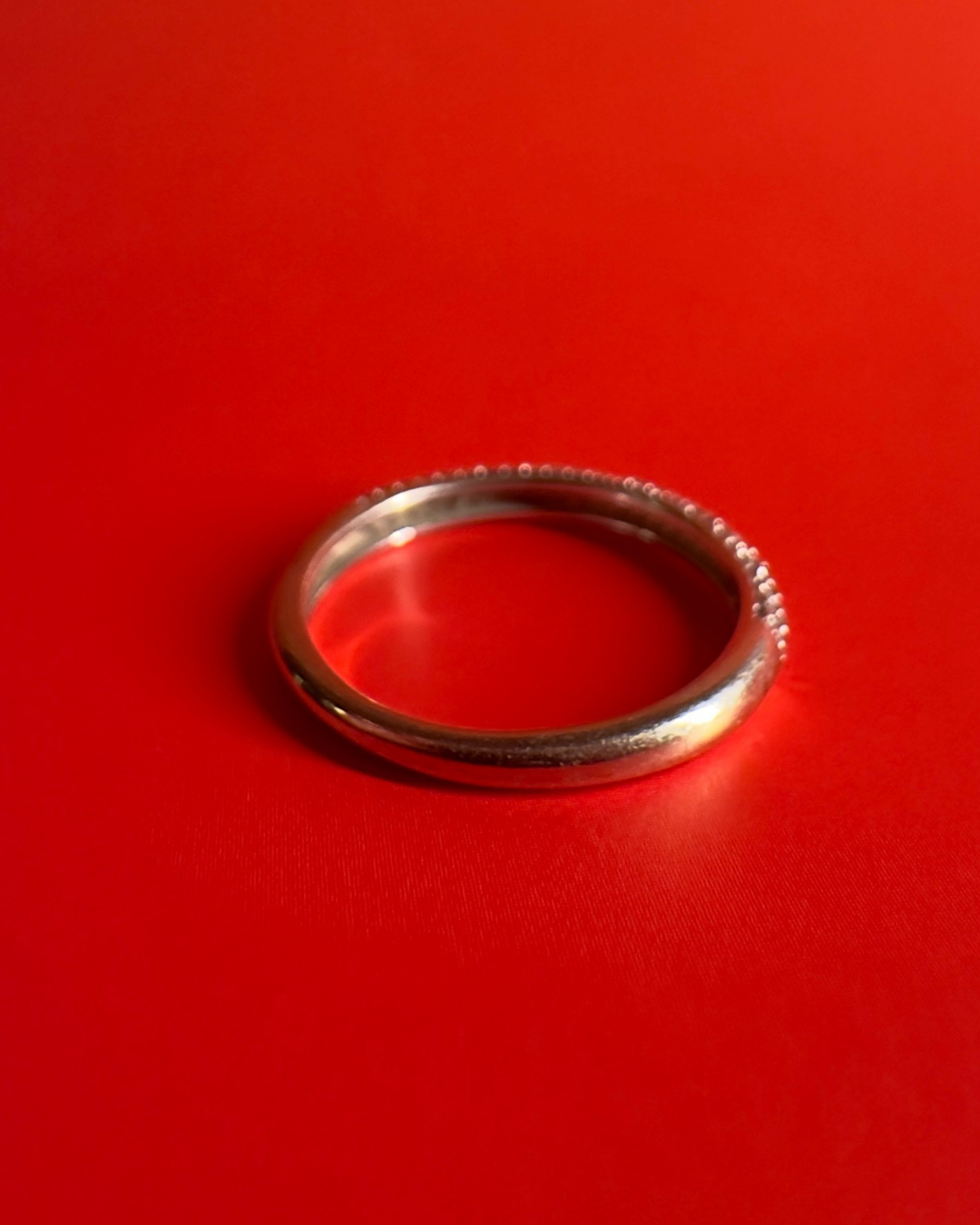 Vintage 18K Gold Pavé Half Eternity Band