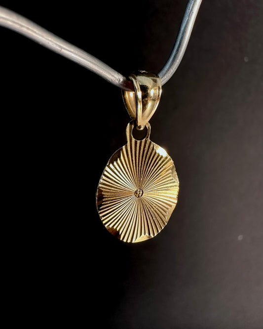Hand Engraved Oval Pendant