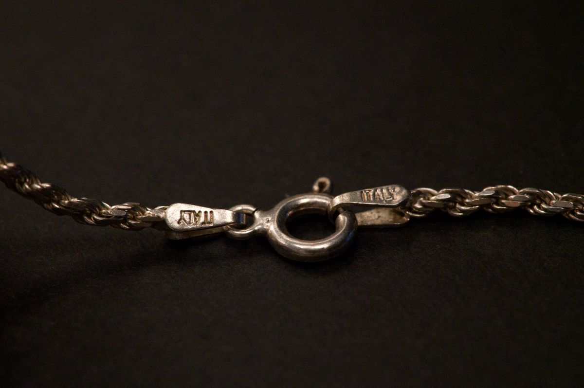 Vintage Sterling Silver Rope Chain Bracelet