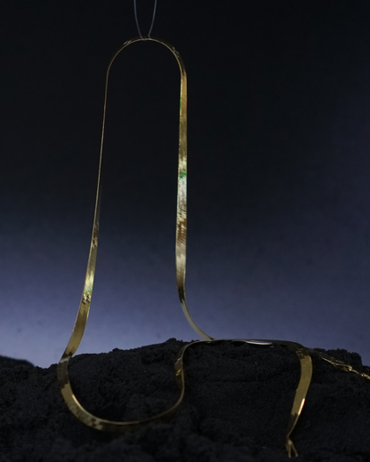 Vintage 14K Gold Herringbone Necklace