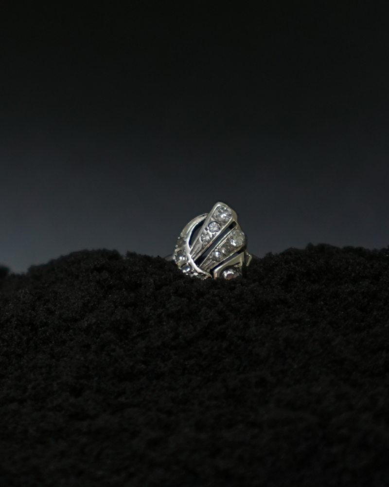Antique 14K Gold Russian Diamond Ring
