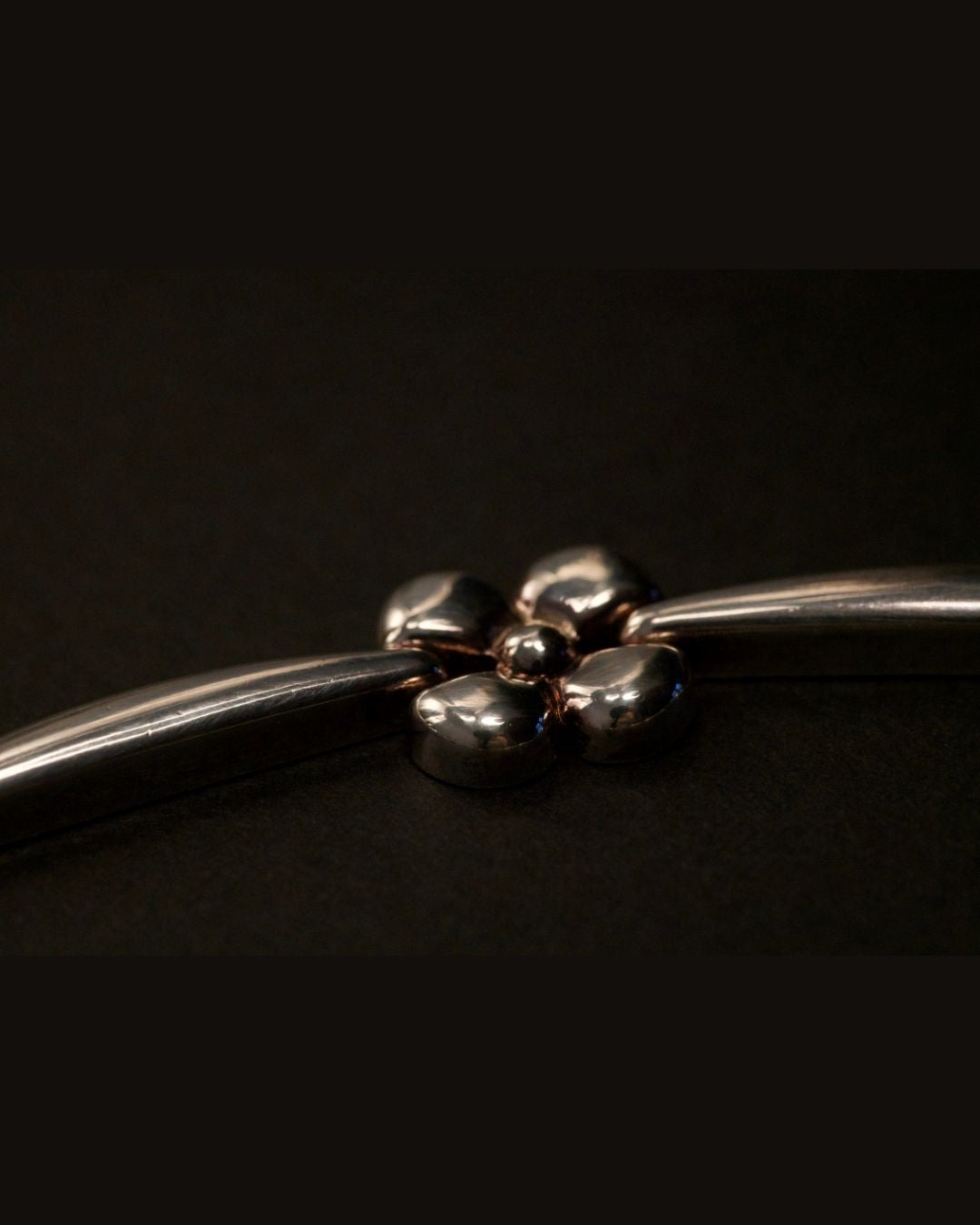 Vintage Sterling Silver Flower Chain Necklace