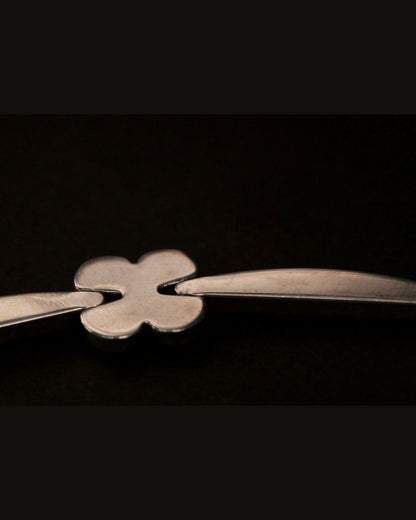 Vintage Sterling Silver Flower Chain Necklace