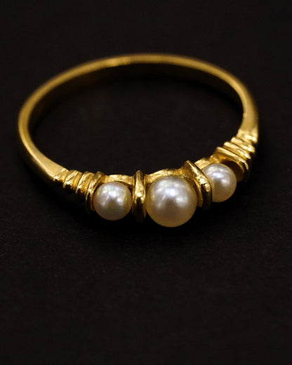 Vintage 14K Gold Pearl Ring