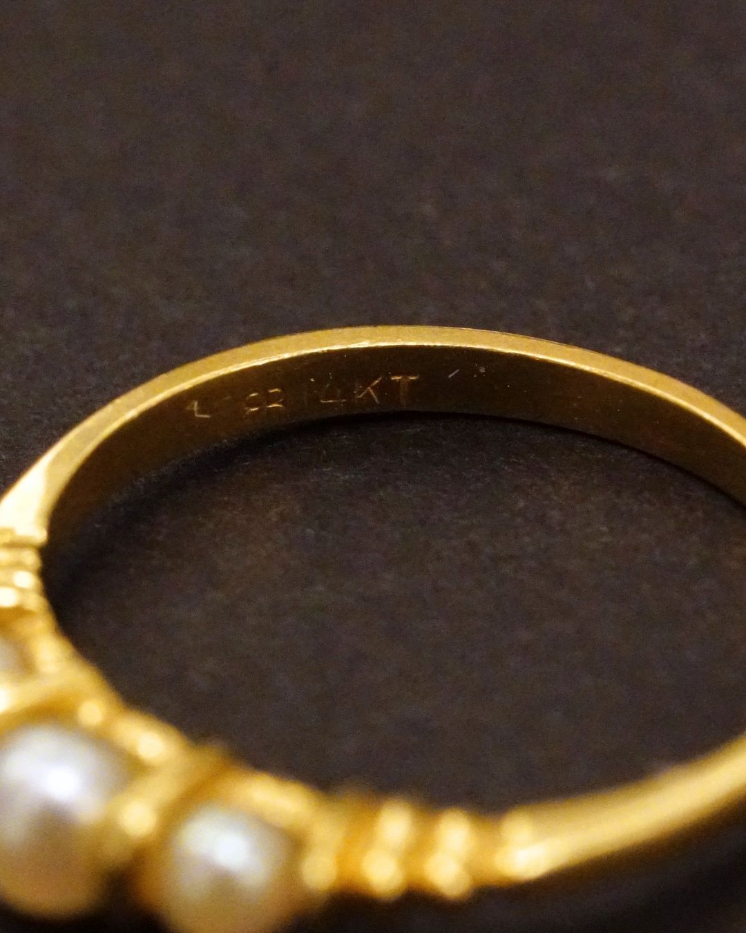 Vintage 14K Gold Pearl Ring