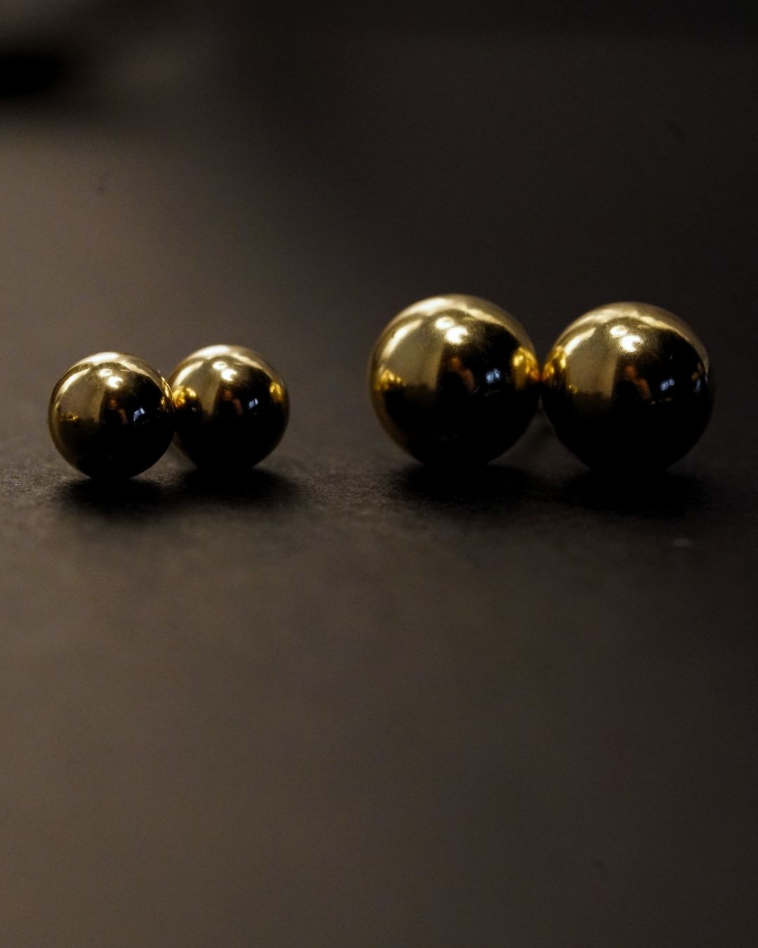 Vintage 14k Gold Ball Stud Earrings