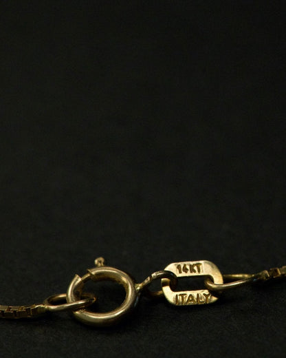 Vintage 10k Dainty Gold Box Chain