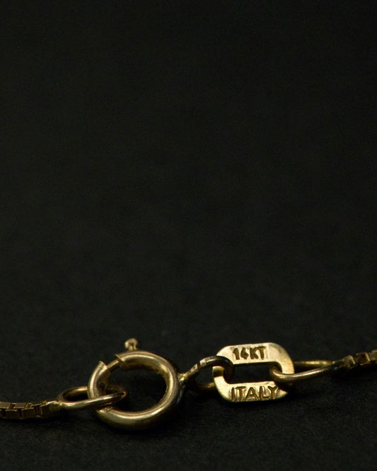 Vintage 10k Dainty Gold Box Chain