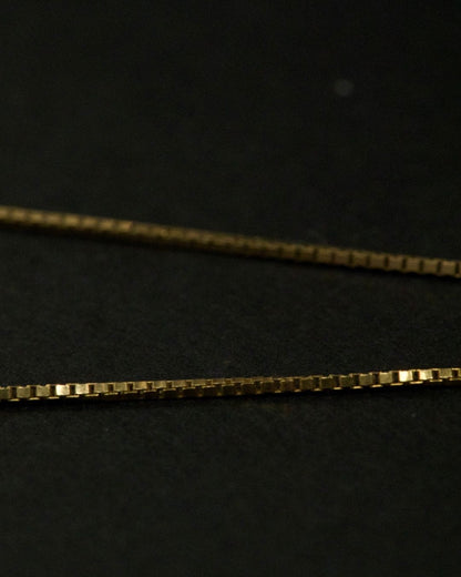 Vintage 10k Dainty Gold Box Chain