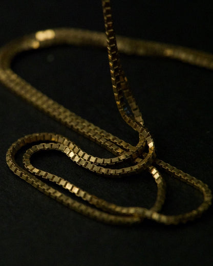 Vintage 10k Dainty Gold Box Chain