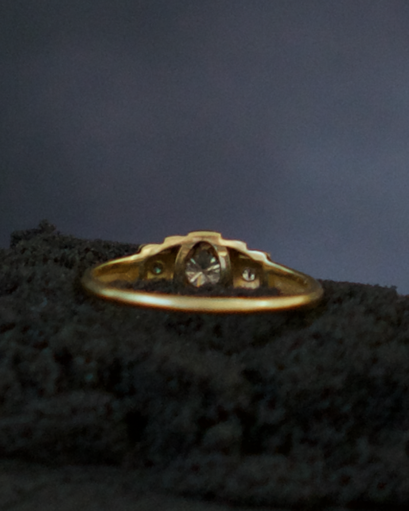 Vintage 14K Gold Diamond Band