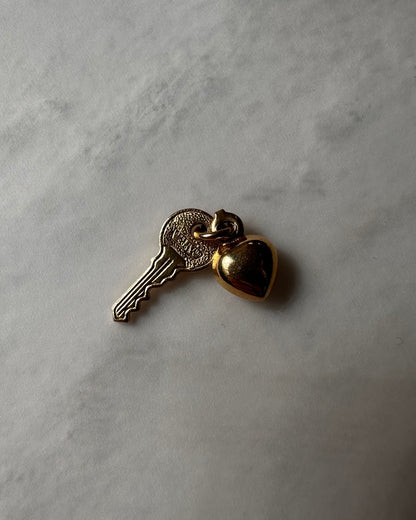 Key & Heart Charm Pendant