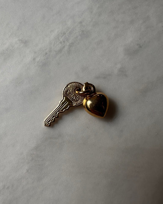 Key & Heart Charm Pendant