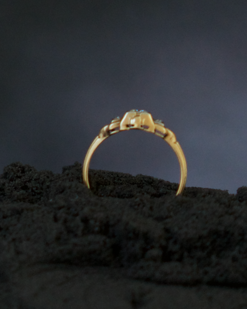 Vintage 14K Gold Diamond Band