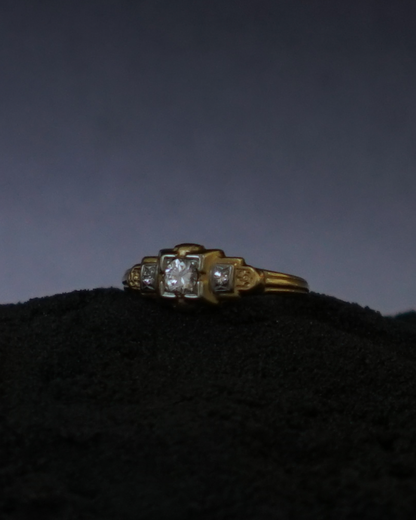 Vintage 14K Gold Diamond Band