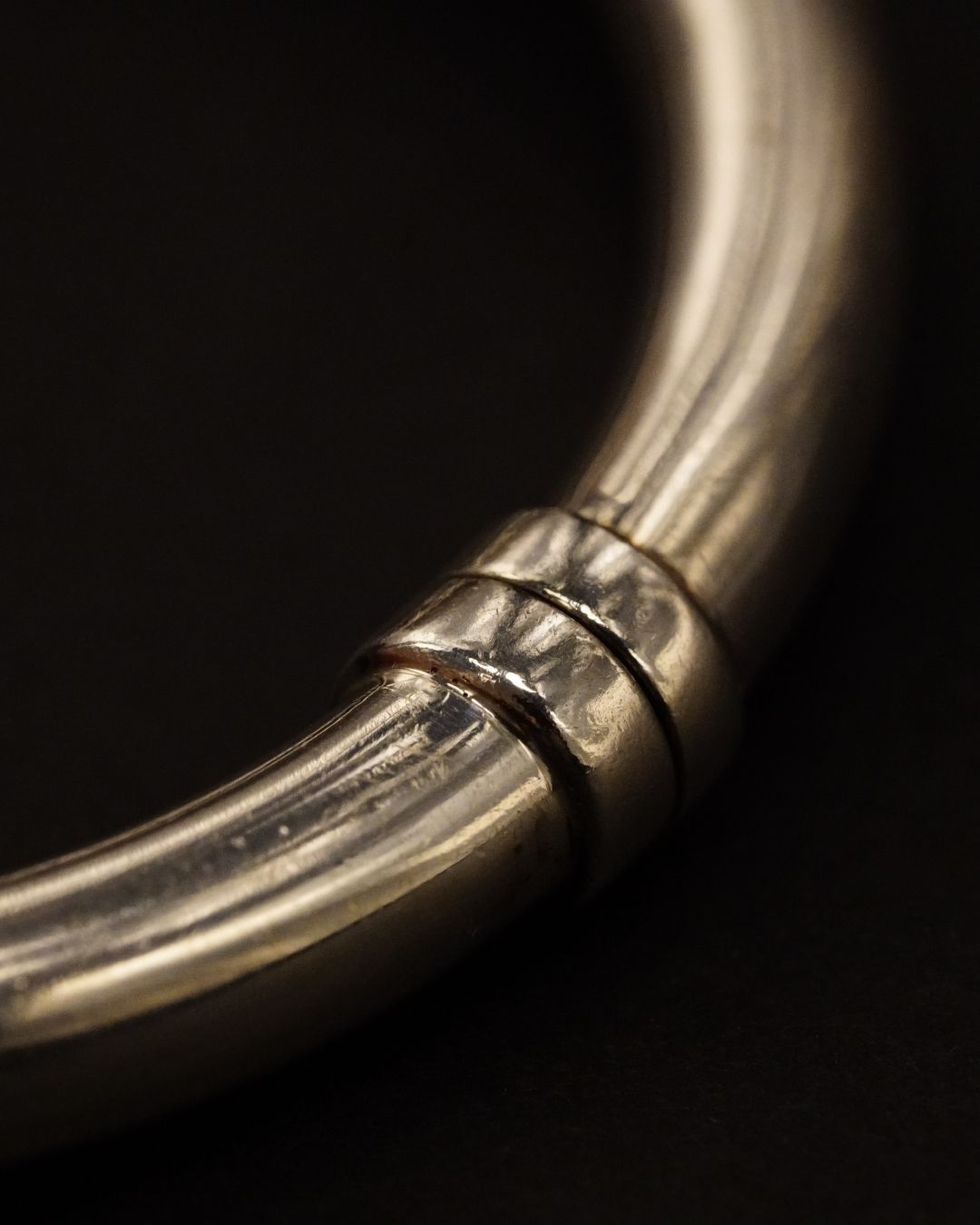 Vintage Sterling Silver Hinged Cuff Set