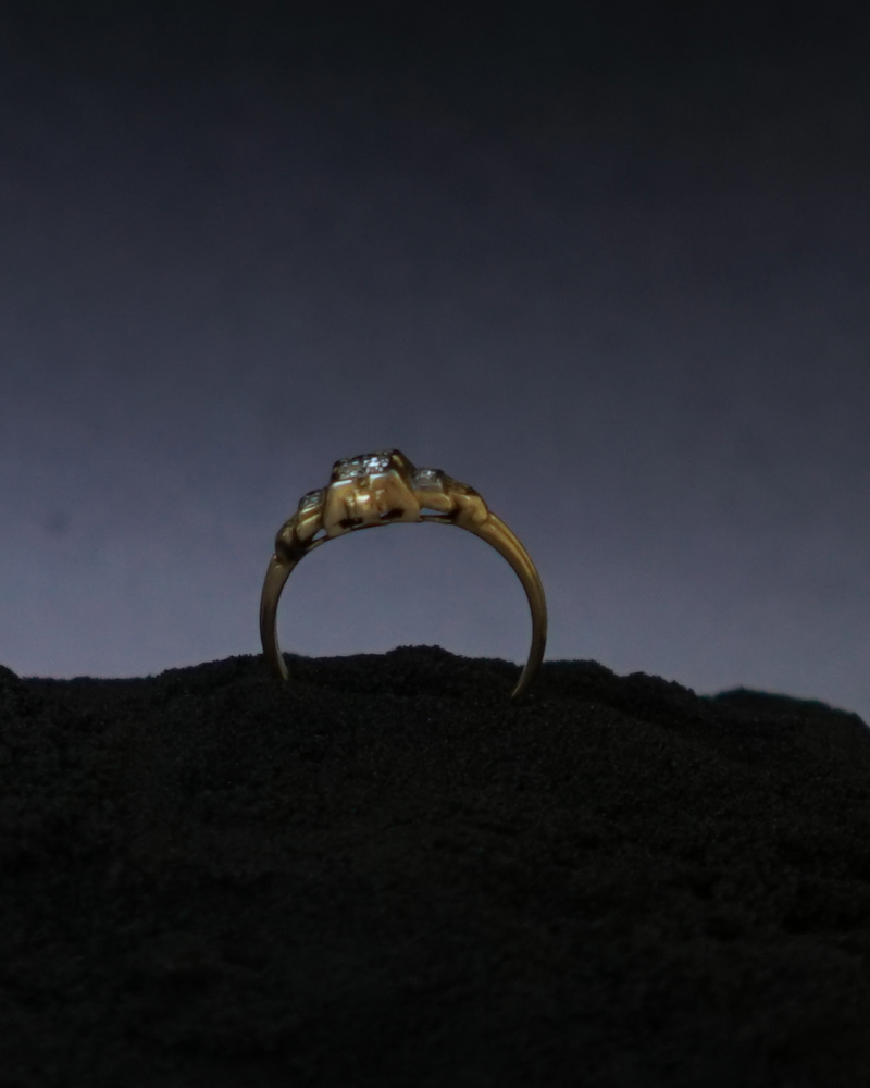 Vintage 14K Gold Diamond Band