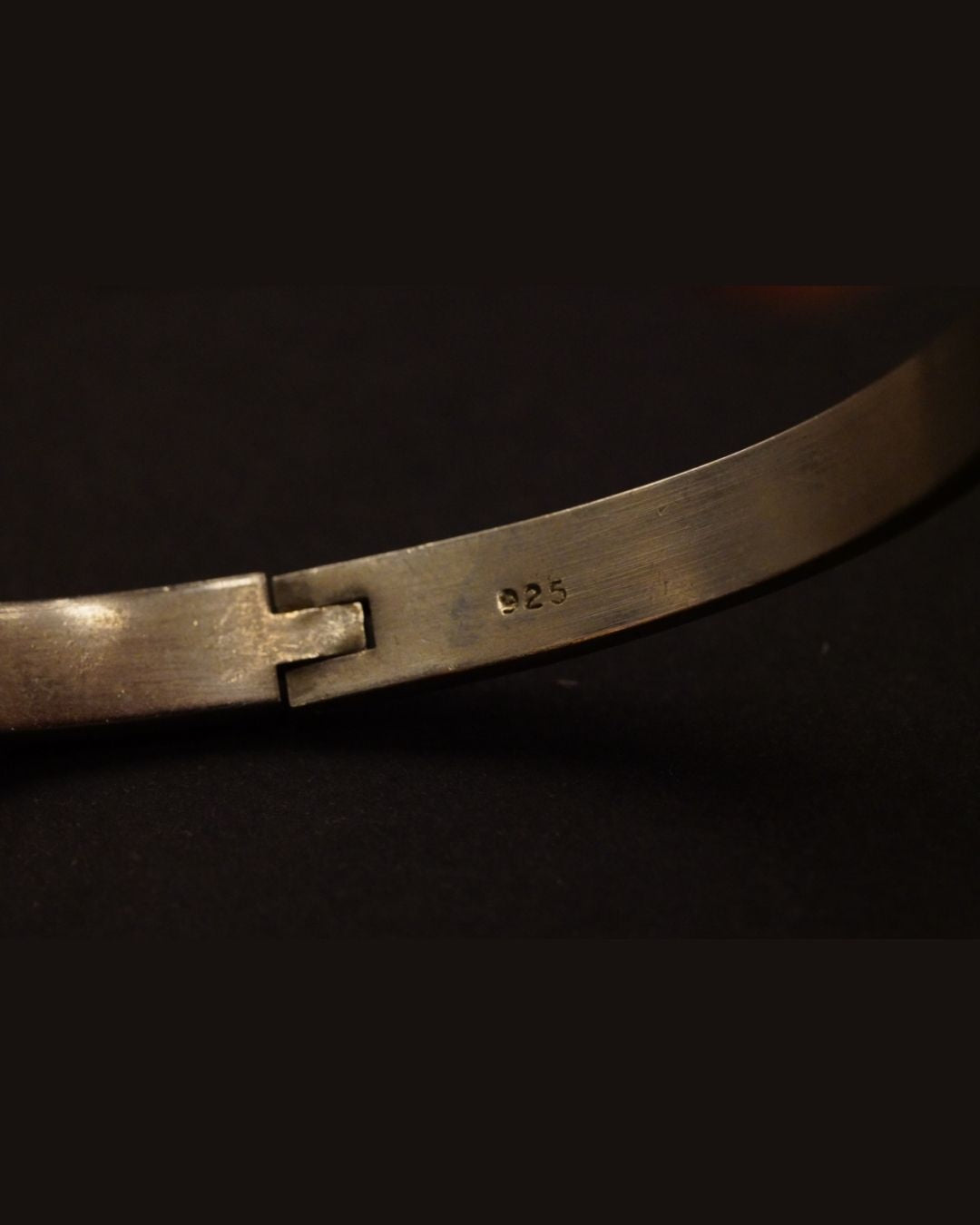 Antique Sterling Silver Buckle Hinged Cuff