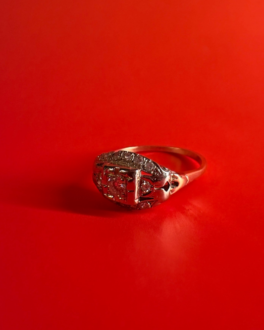 Vintage 14K Gold Diamond Band