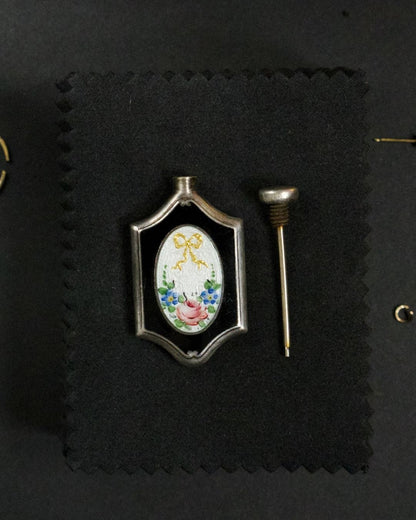 Antique Silver Purse Perfume Bottle