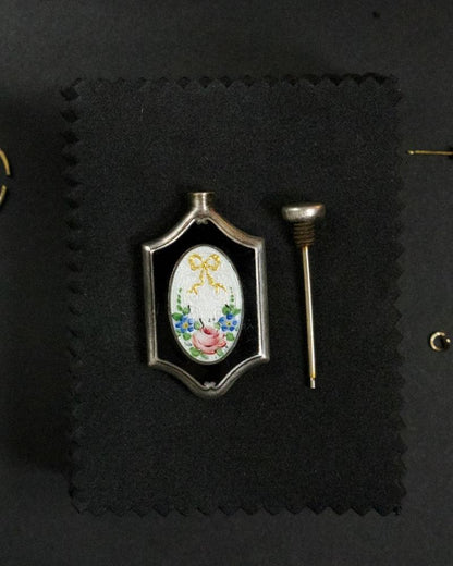 Antique Sterling Silver Perfume Bottle Pendant