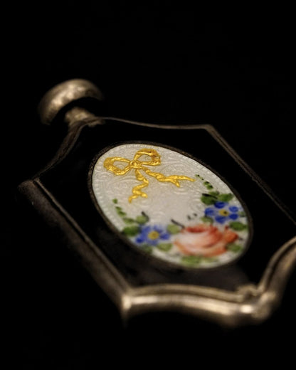 Antique Silver Purse Perfume Bottle