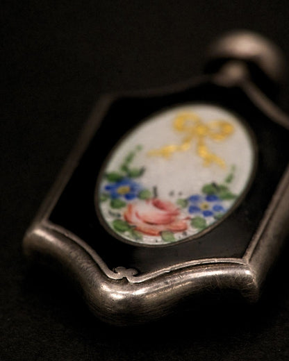 Antique Silver Purse Perfume Bottle