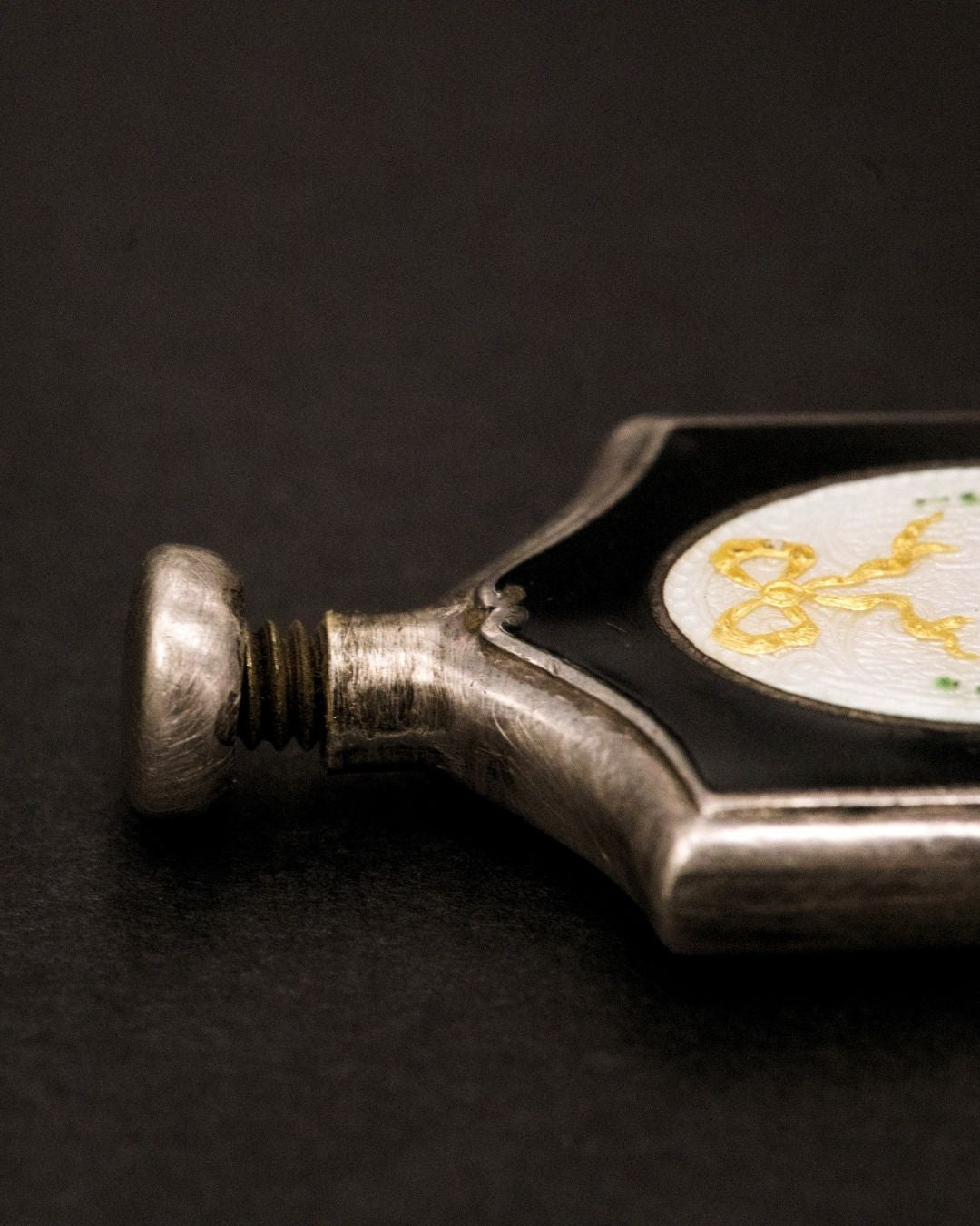Antique Silver Purse Perfume Bottle