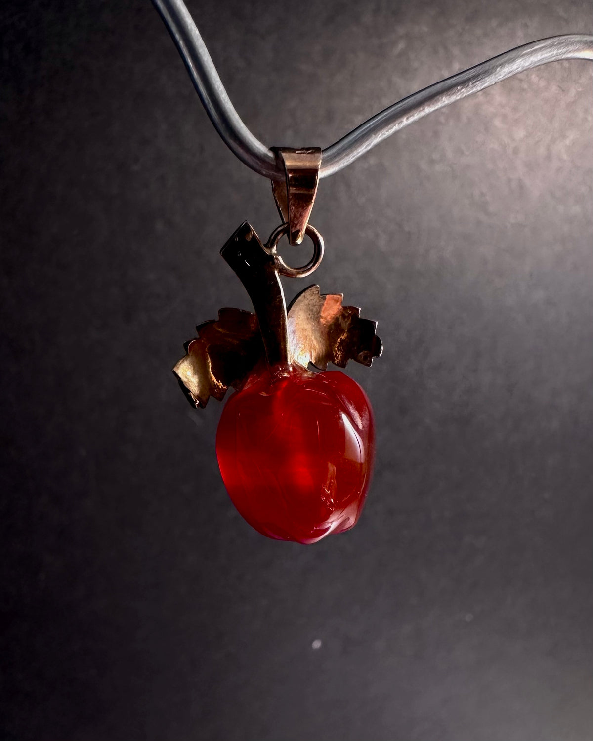 Red Jade Apple Pendant
