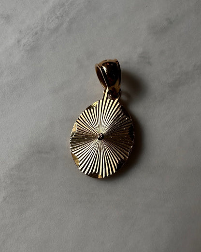 Hand Engraved Oval Pendant