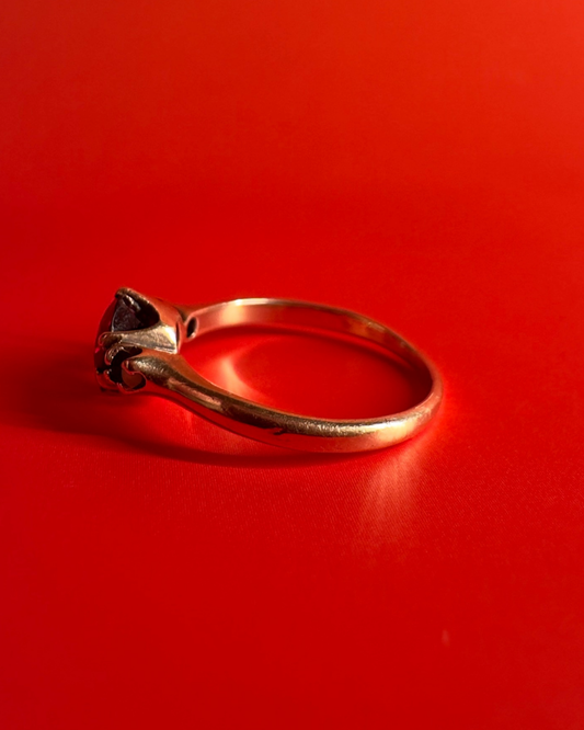Antique 14k Gold Garnet and Seed Pearl Ring