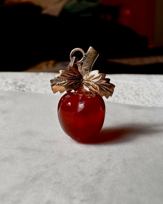 Red Jade Apple Pendant