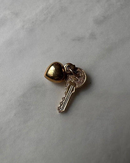 Key & Heart Charm Pendant