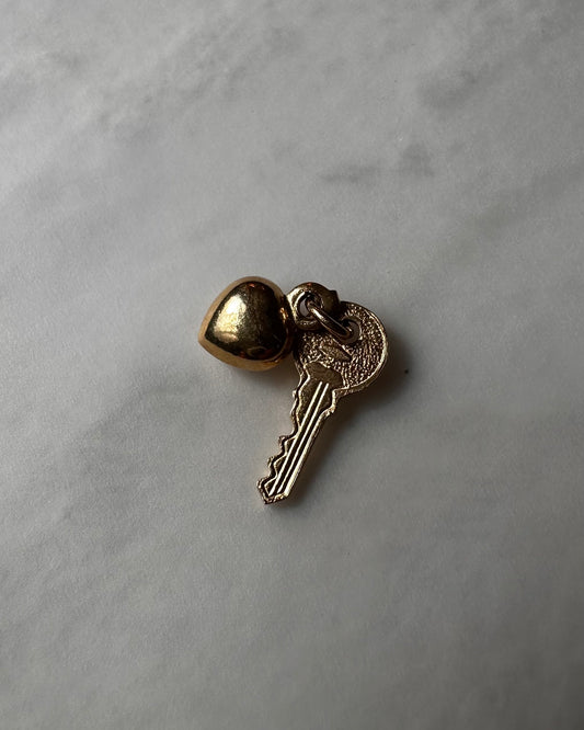 Key & Heart Charm Pendant