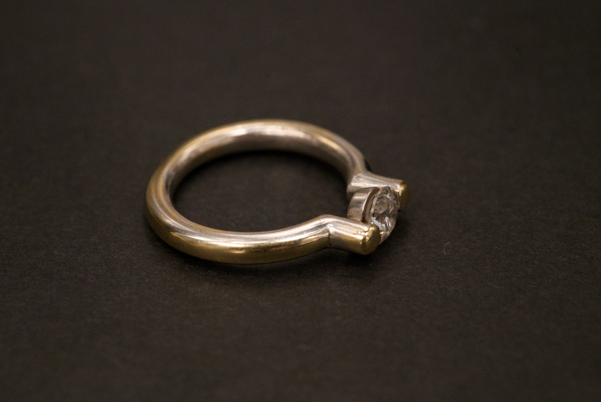 Modernist Platinum Diamond Band